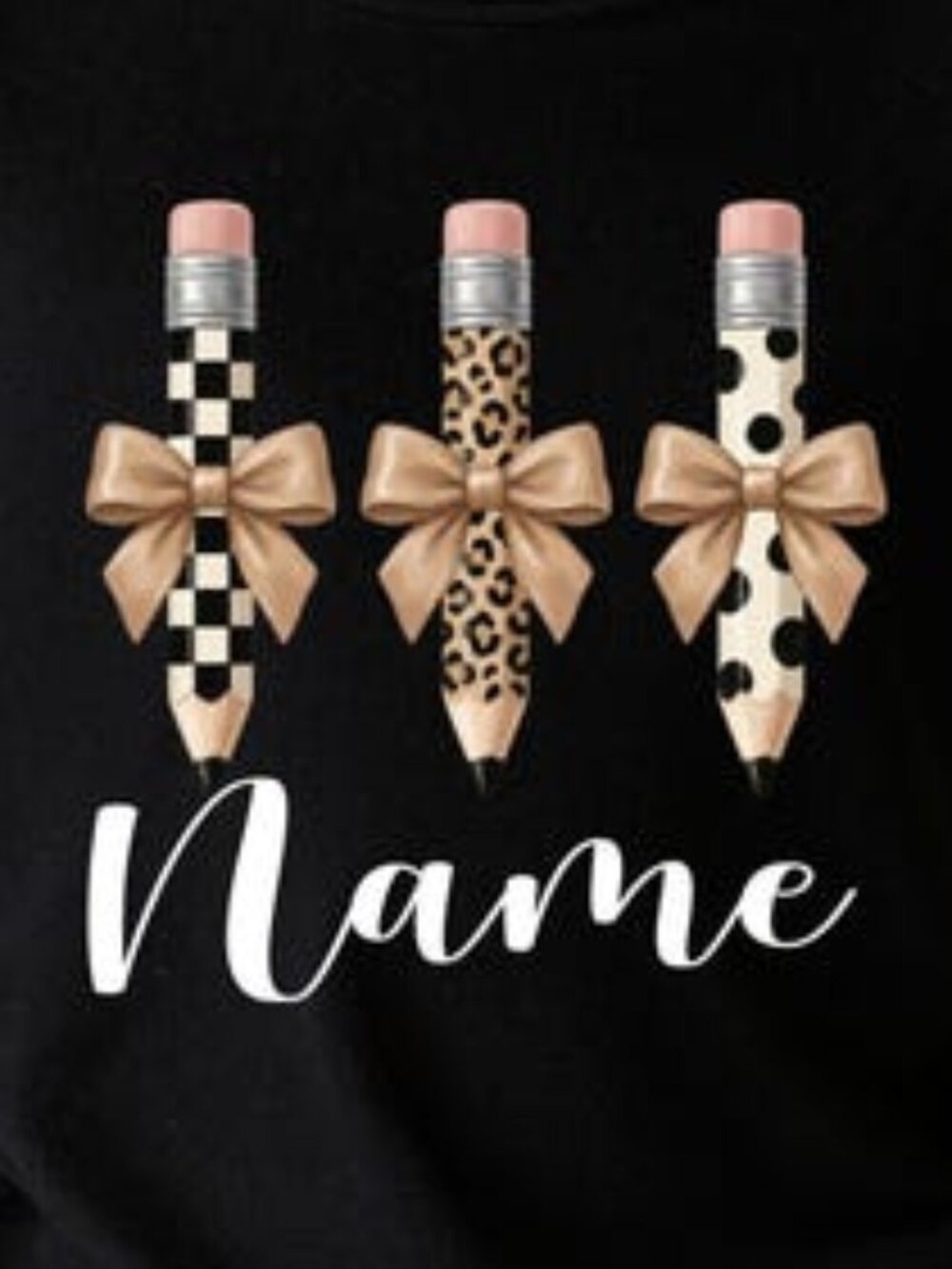 Personalized First Day of School Shirt, Custom Name Pencil Tee - Picture 2 of 4